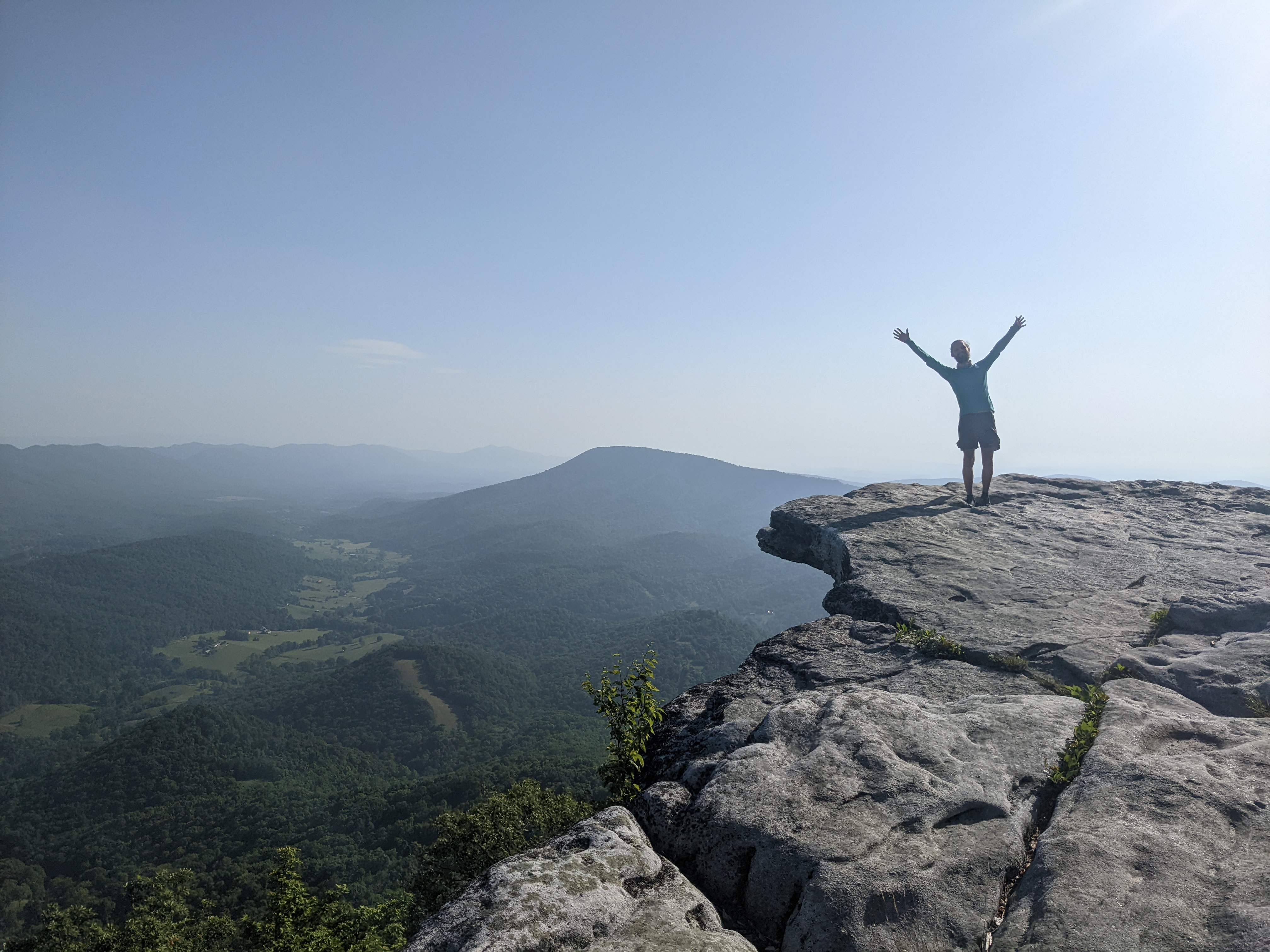 person on beautiful view